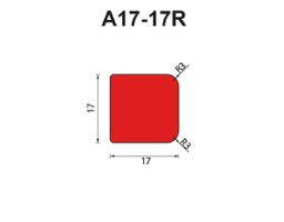 Glaslat A17-17R 2x Wit Gegrond
