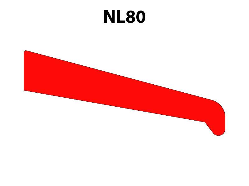 Neuslat P80 3x Wit Gegrond