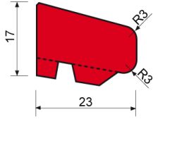 Glaslat Venti-O17-23 2x Wit Gegrond