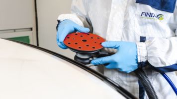 Finixa Schuurschijf Ø 150mm - 15 gaten rood P1000 100 vl