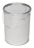 Hildering Verfblik stapelbaar inclusief deksel, inwendig blank