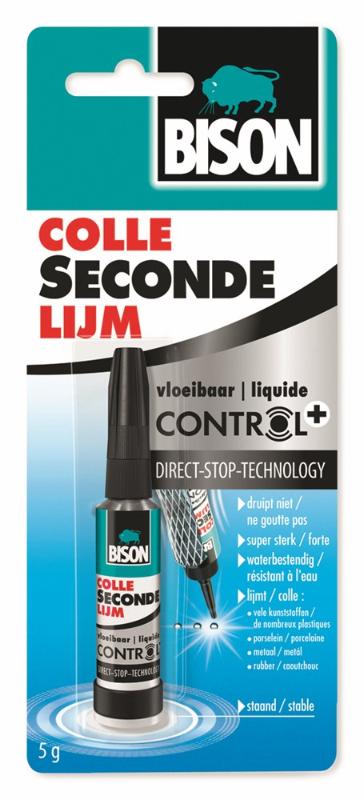 Bison Secondelijm Control Vloeibaar 5 g tube kaart (eol)