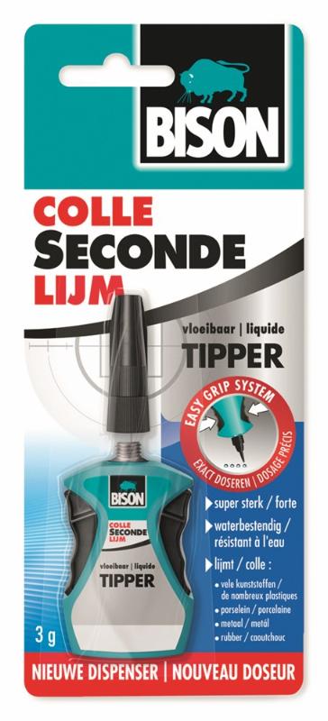 Bison Secondelijm Tipper Vloeribaar 3g kaart