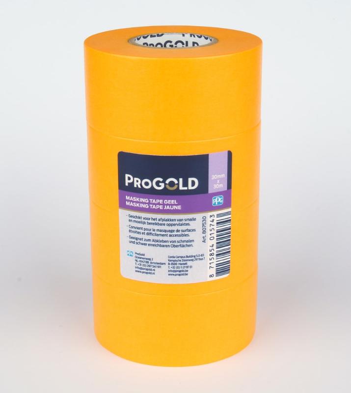 ProGold masking tape geel mini 30mtr set 4 (eol)