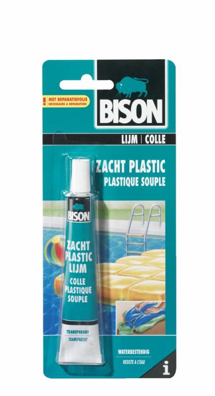 Bison Zacht Plastic Lijm 25 ml tube + folie kaart